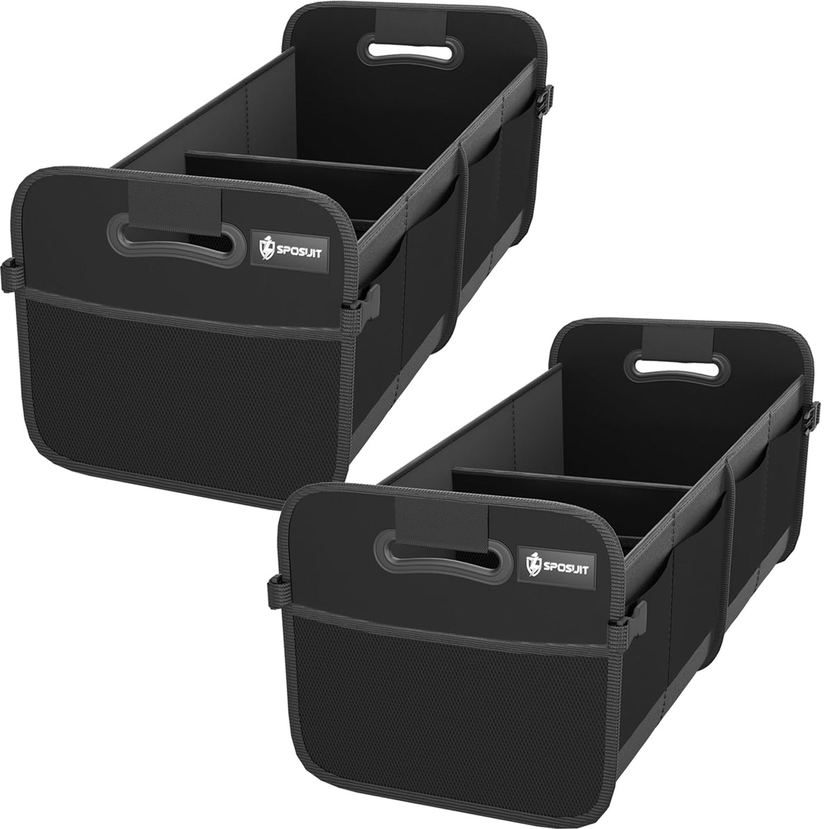Sposuit Trunk Organizer for Car - 70L Collapsible Sturdy Car Storage, Black