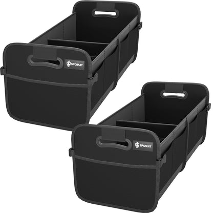 Sposuit Trunk Organizer for Car - 70L Collapsible Sturdy Car Storage, Black