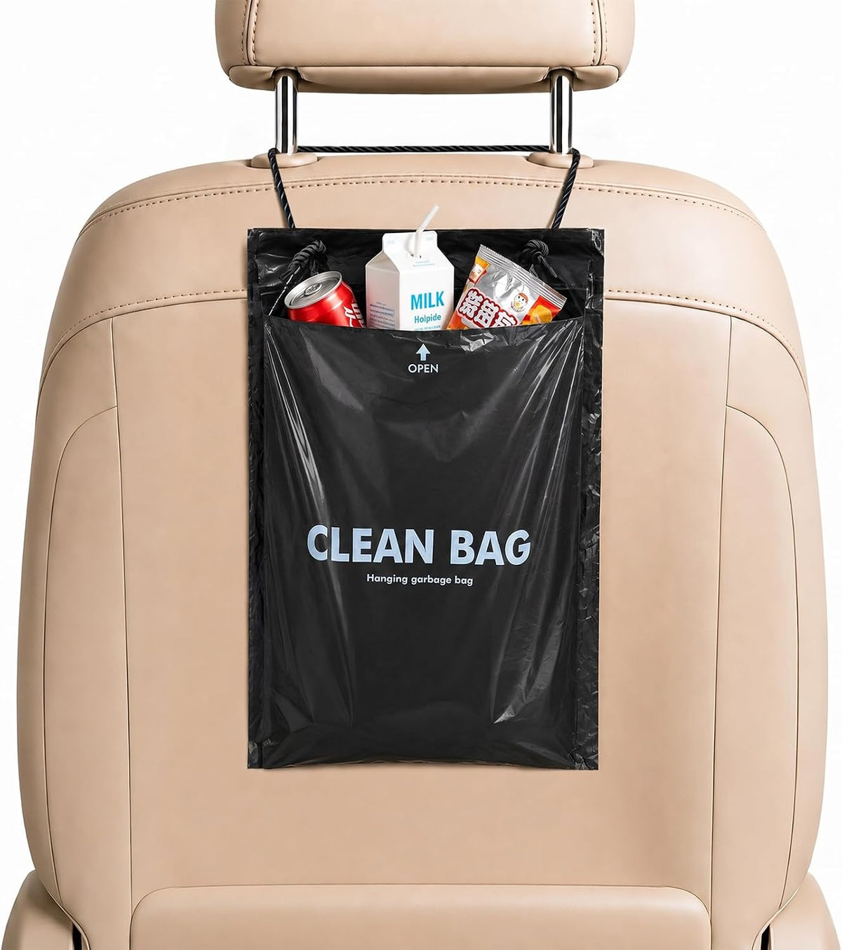 50 PCS Disposable Hanging Car Trash Bags, 2 Gallon Garbage Bag(13.4"x7.8")
