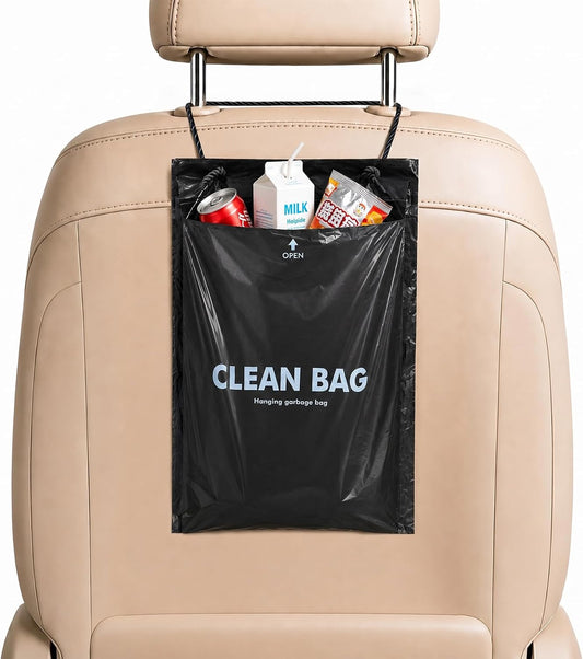 50 PCS Disposable Hanging Car Trash Bags, 2 Gallon Garbage Bag(13.4"x7.8")