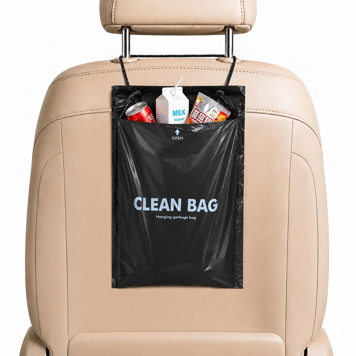 50 PCS Disposable Hanging Car Trash Bags, 2 Gallon Garbage Bag(13.4"x7.8")