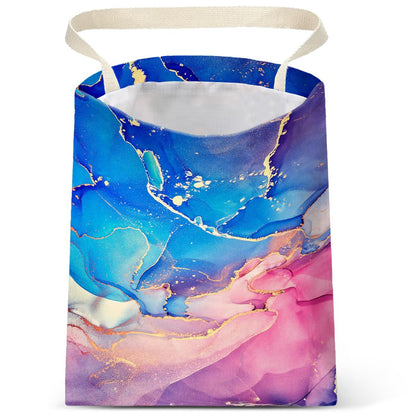 IRADA Car Trash Bag Hanging No Snap Small Garbage Bag for Car Back Seat Cute Printed One-Handed Strap Trash Bags Car Accessories-Wildflowers-Black Car Trash Bags
