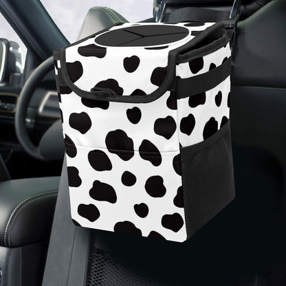 Gothic Moon Stars Boho Car Trash Can with Lid - Collapsible Reusable Waterproof Car Garbage Bag - Organizer