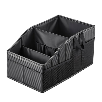 WHHMK Sturdy Leather Car Storage Support Up to 33 LB of Weight, Black