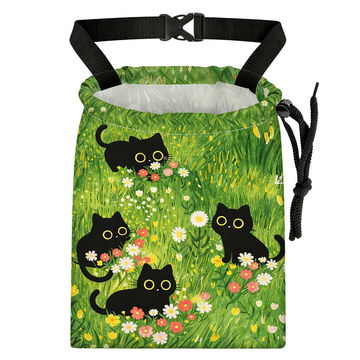 Black Bow Car Trash Bag - Waterproof Car Trash Bag Hanging Leakproof Car Garbage Bag - Washable Reusable Trash Bag for Car Interior Hanging Organizer Storage Vehicle Travelling Camping