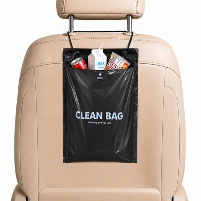 50 PCS Disposable Hanging Car Trash Bags, 2 Gallon Garbage Bag(13.4"x7.8")