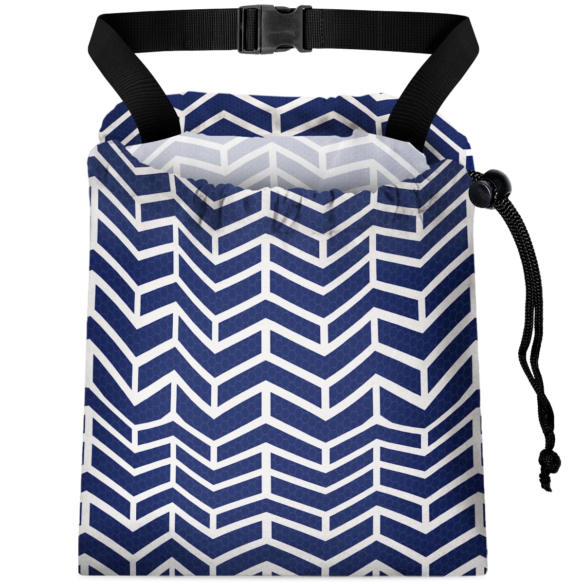 Car Trash Bag Hanging Back of Seat with Adjustable Snap Buckle Strap Cute Printed Drawstring Garbage Bags for Car-Boho Floral