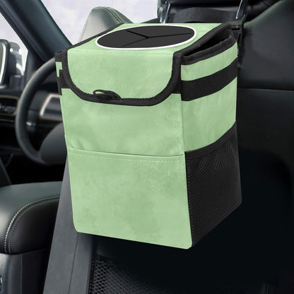 Gothic Moon Stars Boho Car Trash Can with Lid - Collapsible Reusable Waterproof Car Garbage Bag - Organizer