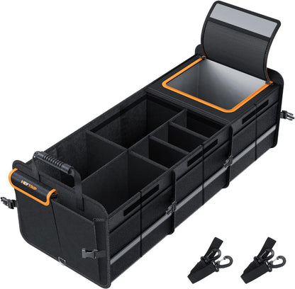 HEYTRIP Large Trunk Organizer with Built-in Leakproof Cooler Bag, Black