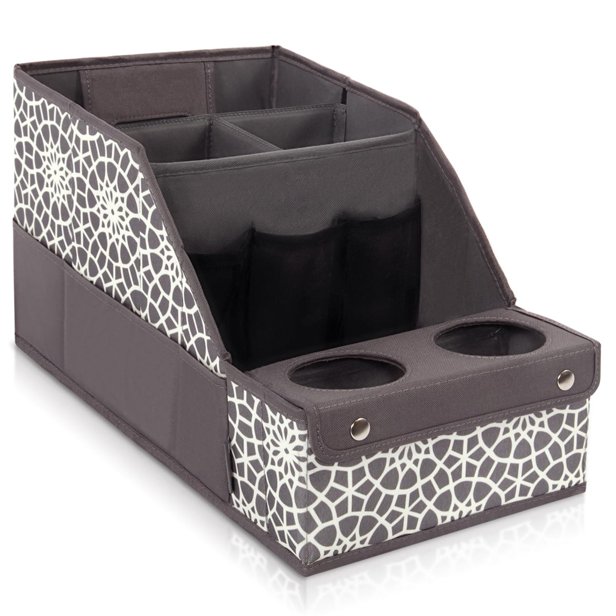 MULISOFT Car Backseat Organizer with 11 Compartments & 2 Cup Holders, Black