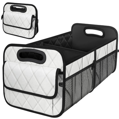 Deosk Trunk Organizer and Storage with Reinforced Handles,Car Accessories for Women/Men 50L Waterproof Polyester Trunk Organzier for Car/SUV/Minivan/Truck(Medium,Leopard print)