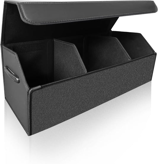 Fyzeoty Car Trunk Organizer for SUV and Sedan, Black, 29.5 inches