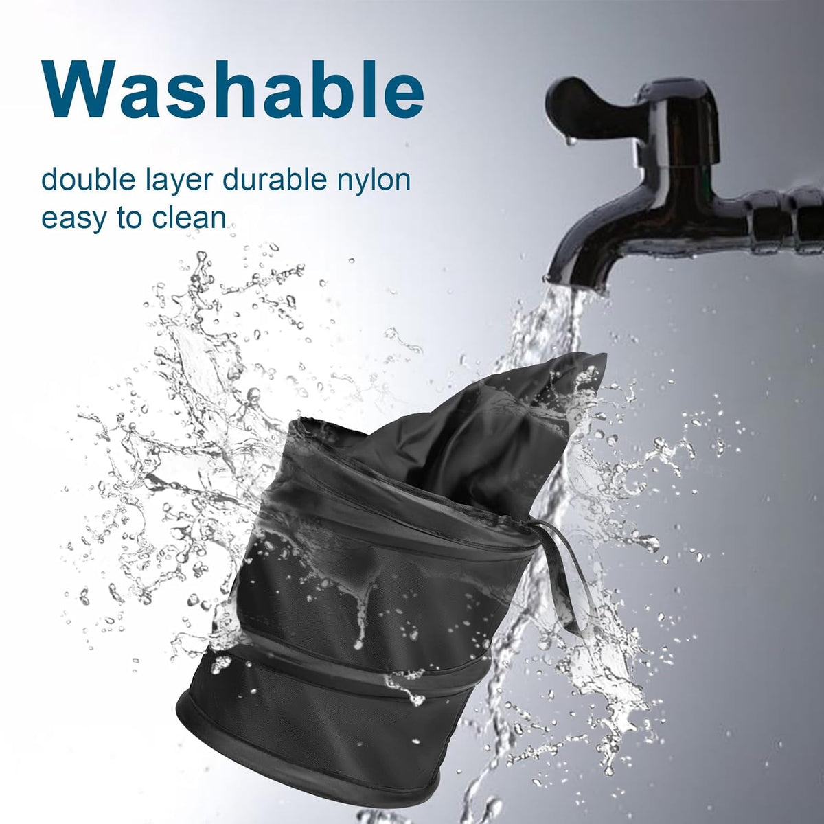 Car Trash Can, 2 Packs Mini Collapsible Pop-up Compact Garbage Can