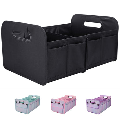titiyiof Trunk Organizer For Suv & Sedan,Car Organizers and Storage, Waterproof Collapsible & Adjustable Straps,Sturdy Car Organization for Car Accessories, Tools,Food，Sundries,2-3 Compartment（Beige）