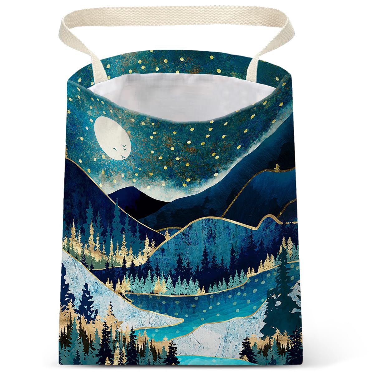 IRADA Car Trash Bag Hanging No Snap Small Garbage Bag for Car Back Seat Cute Printed One-Handed Strap Trash Bags Car Accessories-Wildflowers-Black Car Trash Bags