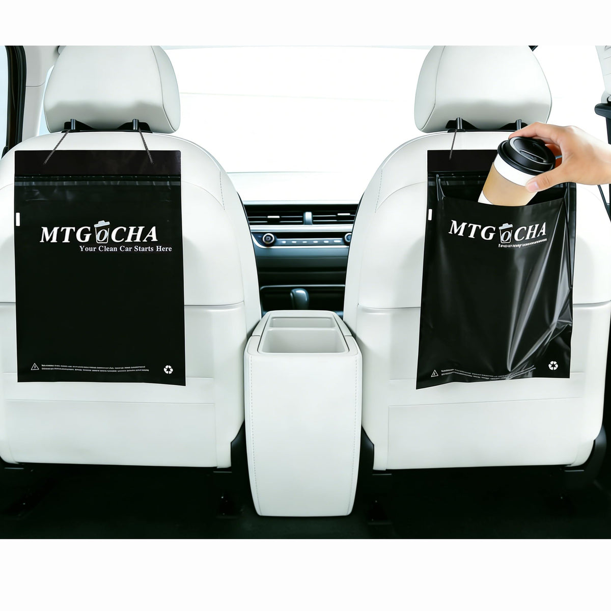 Disposable Car Trash Bags Hanging(20 Pcs),Leak-Proof,Smell-Proof