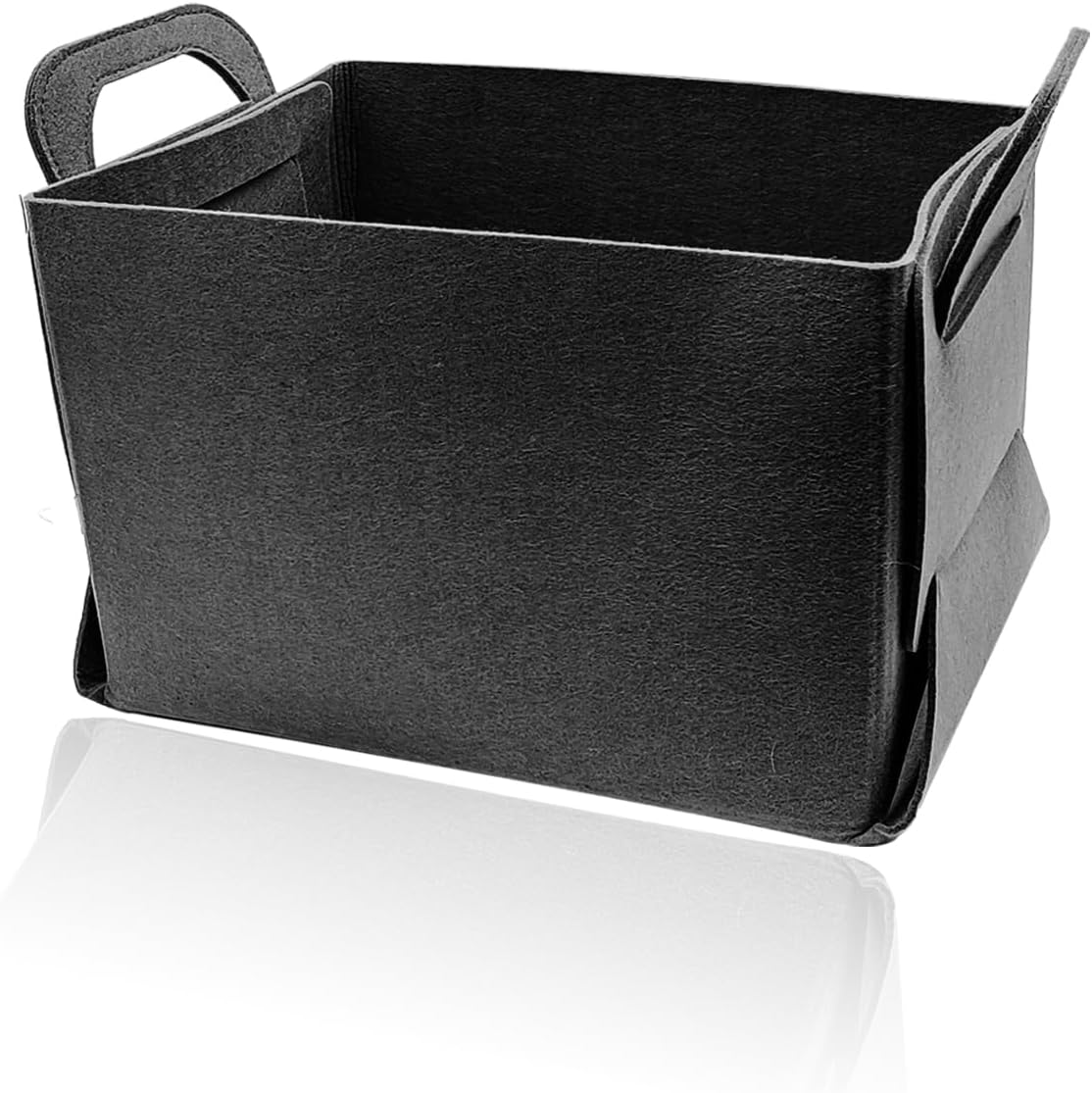 Felt Car Trunk Organizer, Foldable Vehicle Storage Box, Large Capacity Multi-Purpose Automotive Interior Accessories for Cars, SUV, Sedan, Truck (Dark Grey)