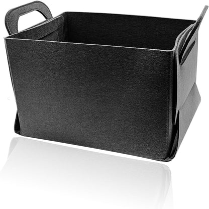 Felt Car Trunk Organizer, Foldable Vehicle Storage Box, Large Capacity Multi-Purpose Automotive Interior Accessories for Cars, SUV, Sedan, Truck (Dark Grey)