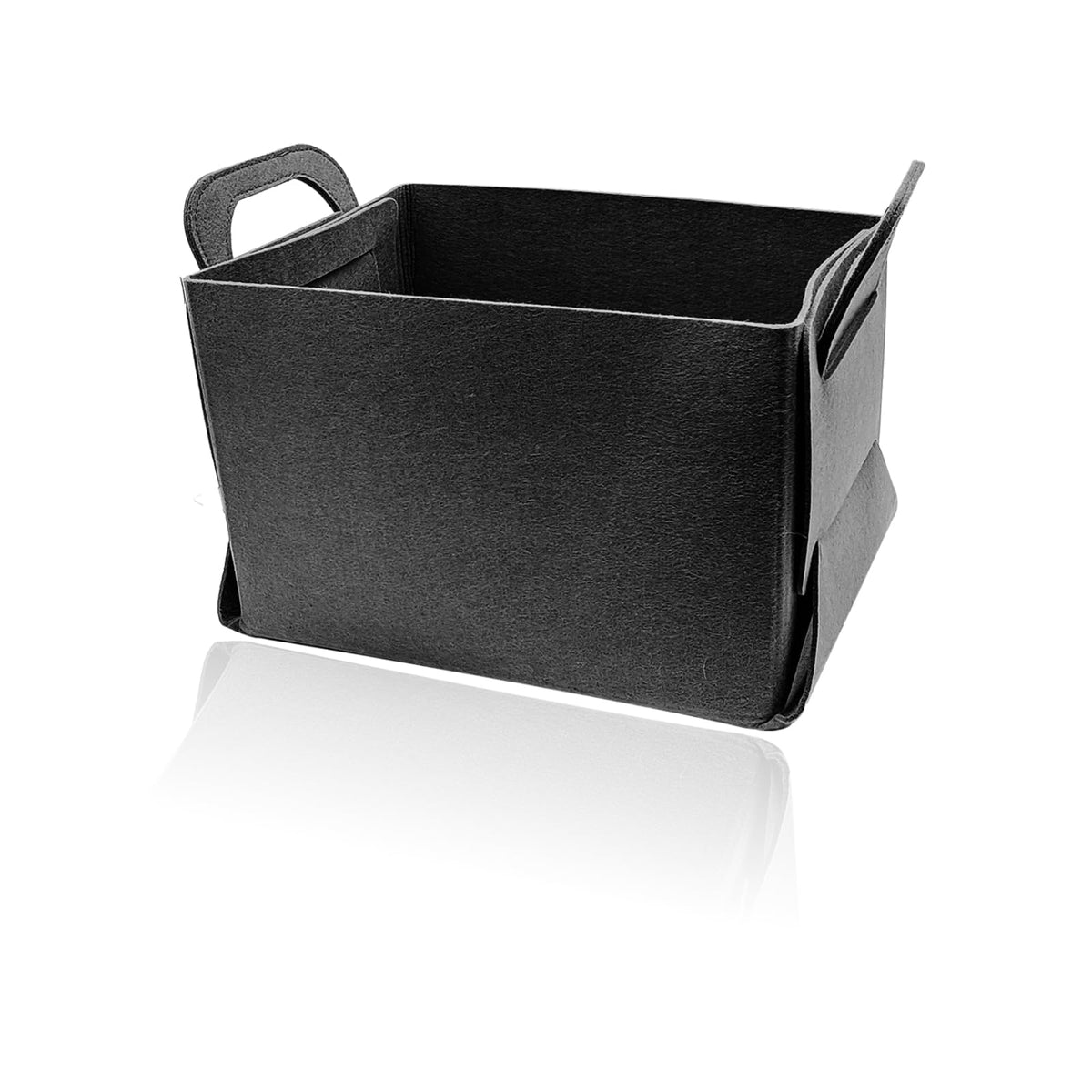 Felt Car Trunk Organizer, Foldable Vehicle Storage Box, Large Capacity Multi-Purpose Automotive Interior Accessories for Cars, SUV, Sedan, Truck (Dark Grey)