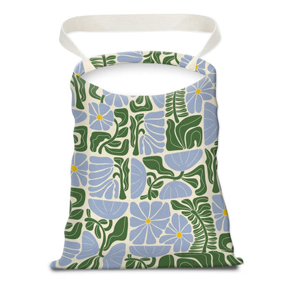 Car Trash Can, Seat Back Hanging Trash Bag, Cute Canvas Garbage Bag, Essential Car Trash Bin Cars Organizers Floral Leaves
