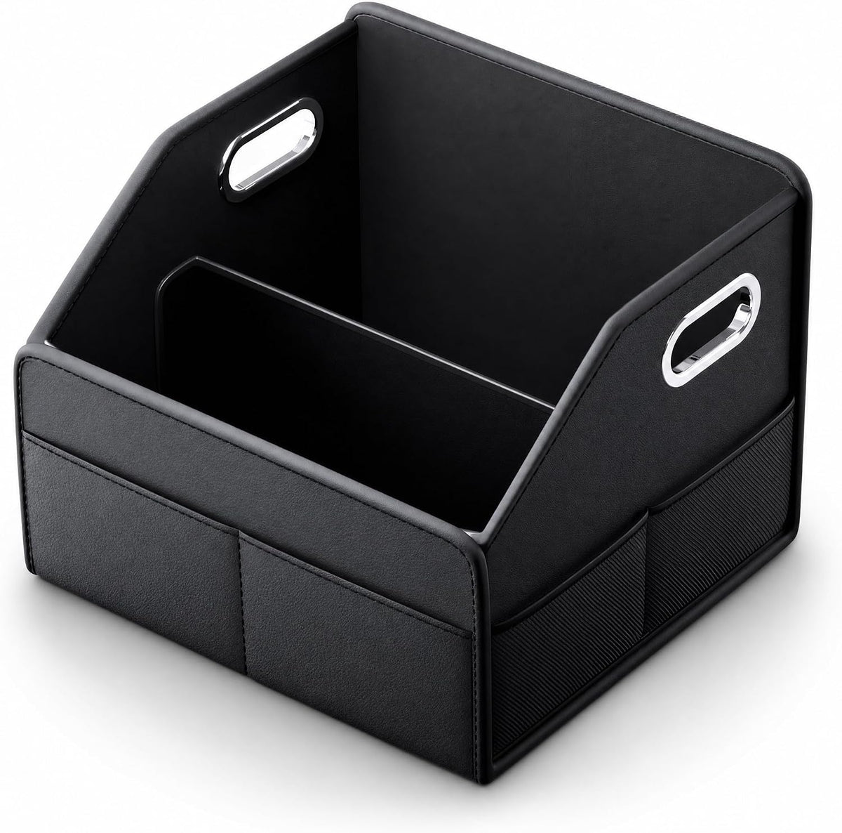 Car Storage Organizer Car Caddy Compact PU Leather Multipurpose Bin for Trunk, Front Seat, Back Seat & Car Floor