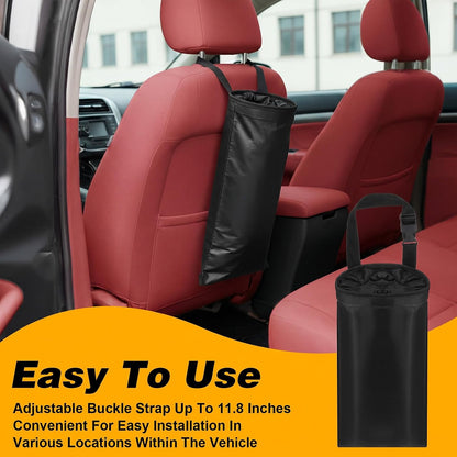 2Pcs Car Trash Bags Washable, Hanging Car Garbage Bag Tash Bags