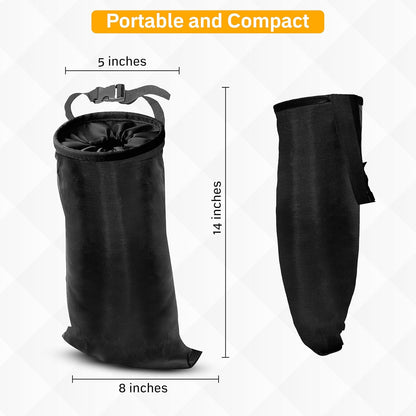 EcoNour 2 Pack Car Trash Bag | Washable Back Seat Hanging Bag