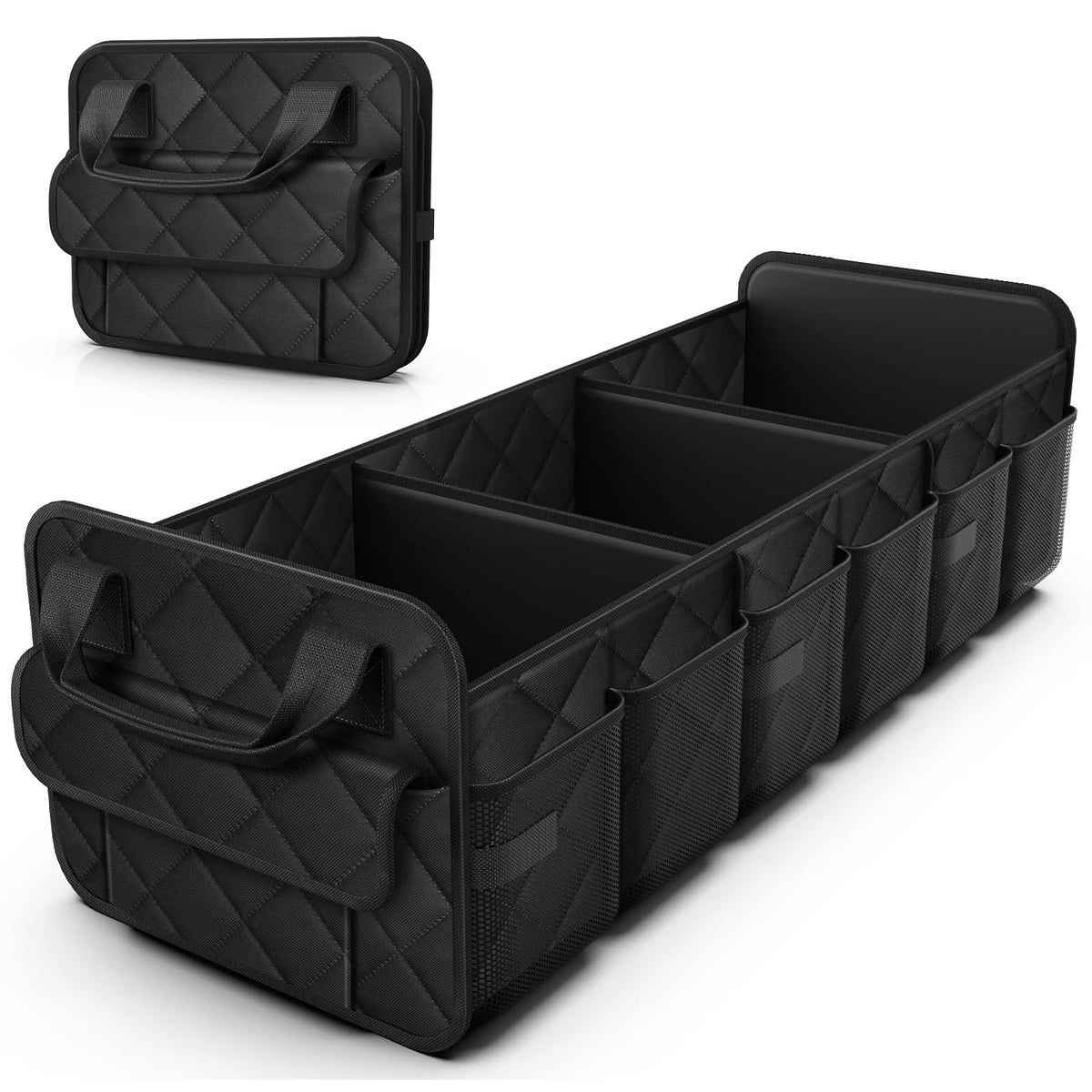 HOTOR Trunk Organizer for SUV – Foldable Car Organizers and Storage