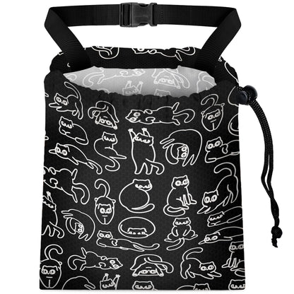 Car Trash Bag Hanging Back of Seat with Adjustable Snap Buckle Strap Cute Printed Drawstring Garbage Bags for Car-Boho Floral