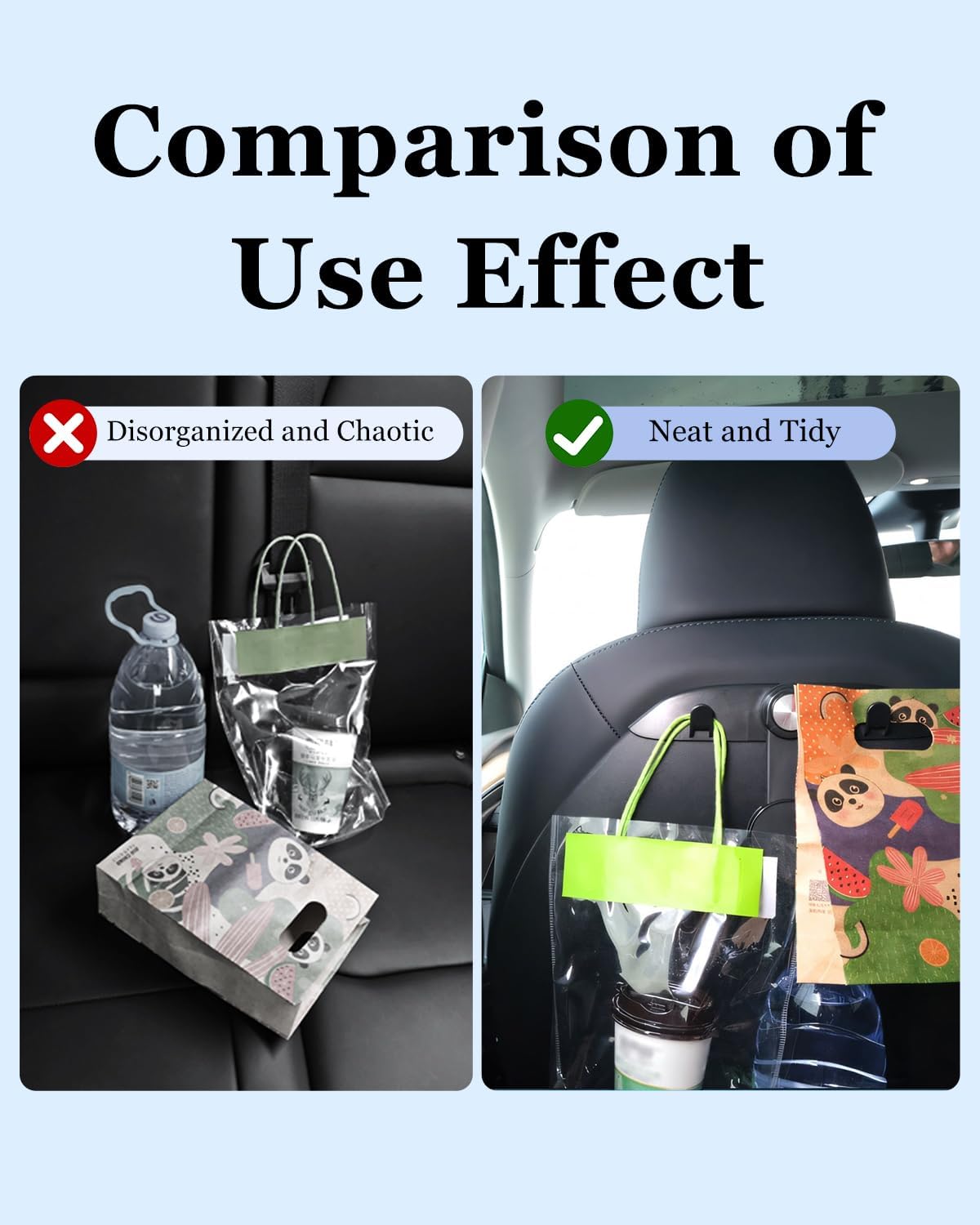 1 Pack Car Seat Hooks & Magnetic Phone Holder for Tesla Model Y(Juniper) Model 3(Highland) Accessories 2026 2025 2024 2023 2022 2021, Car Seat Back Storage Purse/Bag/Hat Hook for iPhone