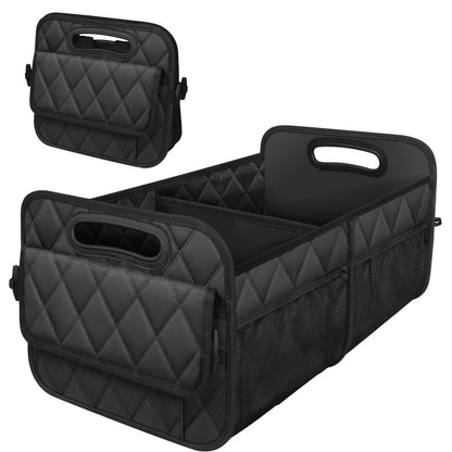 Deosk Trunk Organizer and Storage with Reinforced Handles,Car Accessories for Women/Men 50L Waterproof Polyester Trunk Organzier for Car/SUV/Minivan/Truck(Medium,Leopard print)