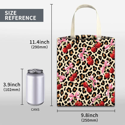 Car Trash Can, Cute Car Trash Bag, Hanging Car Organizer and Storage Bag, Trash Bin for Car Accessories, Vehicle, Travelling, Camping Cute Cherry Leopard Print