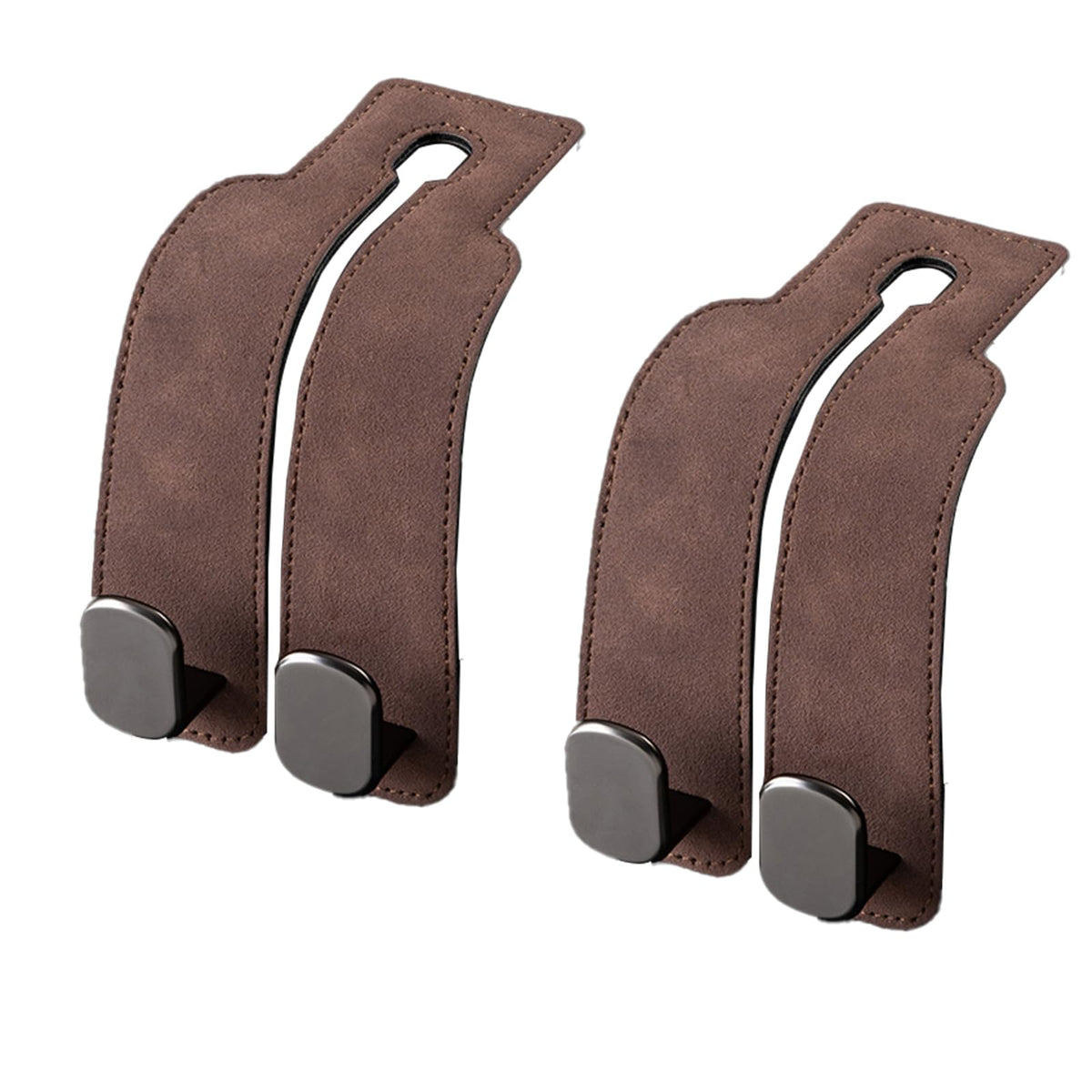 GoldenLife Headrest Hooks for Car, 2 Pack Premium Car Bag Hooks | Secure Heavy-Duty, Elegant & Universal Fit Car Hooks for Purses Handbags Grocery & Backpacks (Black)