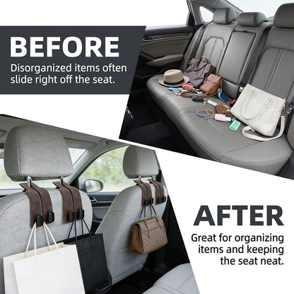 Car Seat Hooks Dual Hangers Storage Organization Gadgets Accessories 2 Pack