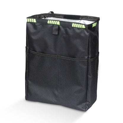 Car Trash Can 3.5 Gallons Ultra Large Car Trash Bag Hanging, Capacity Organizer and Storage with Adjustable Straps, Leakproof Lining and Spring Frame Closure for Interior Stuff Storage