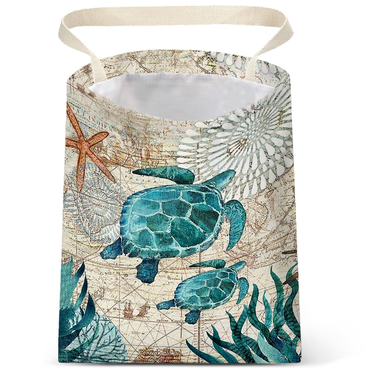 IRADA Car Trash Bag Hanging No Snap Small Garbage Bag for Car Back Seat Cute Printed One-Handed Strap Trash Bags Car Accessories-Wildflowers-Black Car Trash Bags