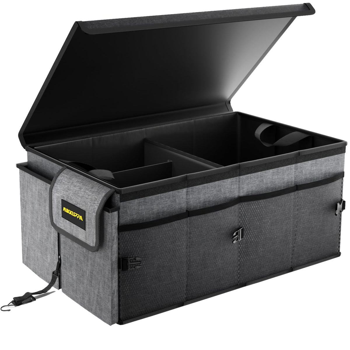 MIKKUPPA Trunk Organizer with Lid - 65L Collapsible Car Organizer, White