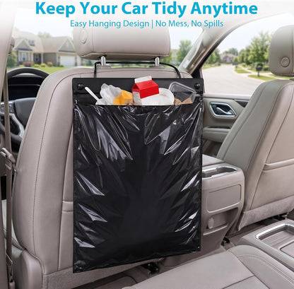 50 PCS Disposable Hanging Car Trash Bags, 2 Gallon Car Garbage Bags