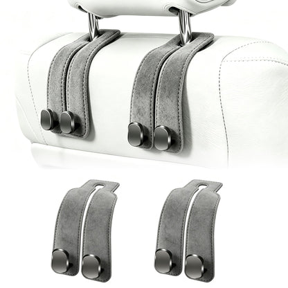 Amelity Car Headrest Hooks, Purse Hook for Car 2 Pack Black