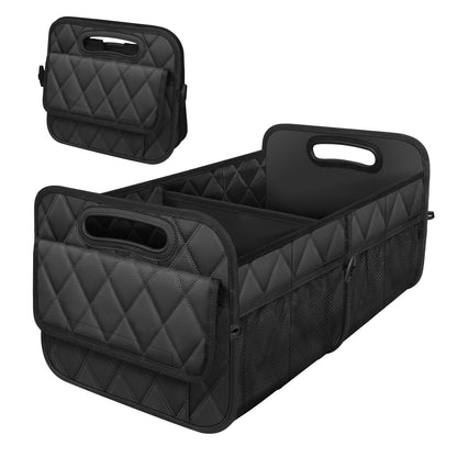 Deosk Trunk Organizer and Storage with Reinforced Handles,Car Accessories for Women/Men 50L Waterproof Polyester Trunk Organzier for Car/SUV/Minivan/Truck(Medium,Leopard print)