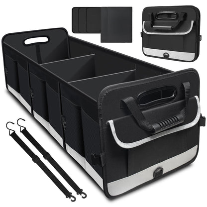 AOPHY Trunk Organizer - 95L Extra Large Capacity SUV Cargo Storage, Collapsible Waterproof Design with Non-Slip Bottom & Retractable Straps, Car Organizers for SUV, Truck, Sedan