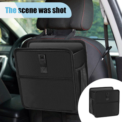Car Trash Can, Hanging Waterproof & Leakproof Autmotive Storage Bag, Foldable Washable Vehicle Garbage Container, 2 Gallon Portable Auto Rubbish Bin for Sedan SUV Truck (Small)