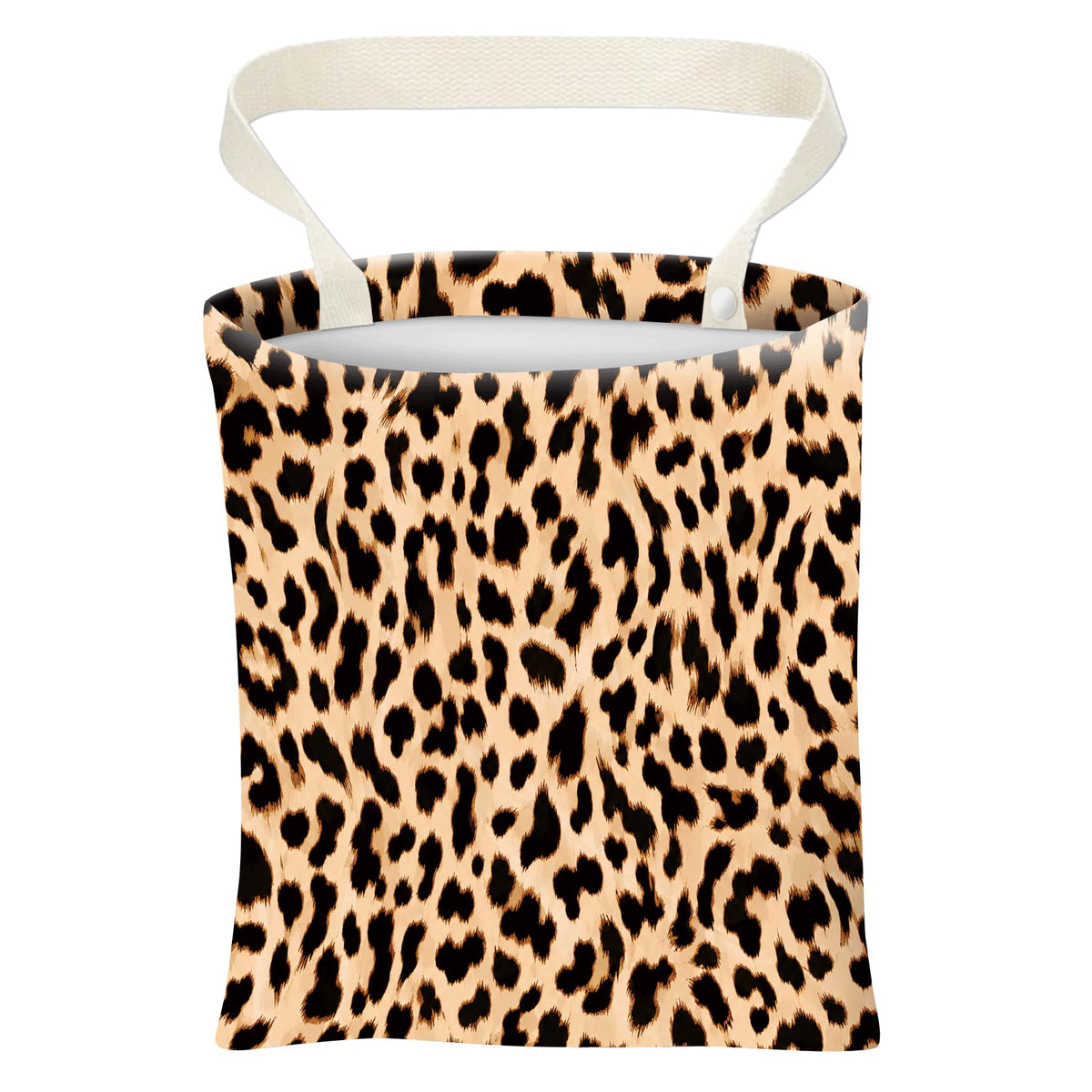 Car Trash Can, Cute Car Trash Bag, Hanging Car Organizer and Storage Bag, Trash Bin for Car Accessories, Vehicle, Travelling, Camping Cute Cherry Leopard Print