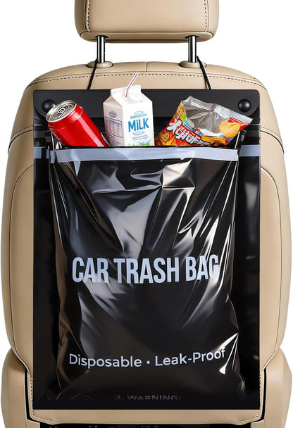 COZILO 50 Count Disposable Car Trash Bags, Hanging & Stick-On Car Trash Can