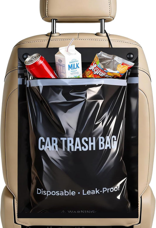 COZILO 50 Count Disposable Car Trash Bags, Hanging & Stick-On Car Trash Can