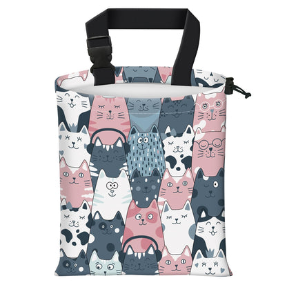 Car Trash Bag Large Hanging Can for Back of Seat, Cute Waterproof Car Garbage Bag for Vehicle, Travelling, Outdoor Cute Pink Bow