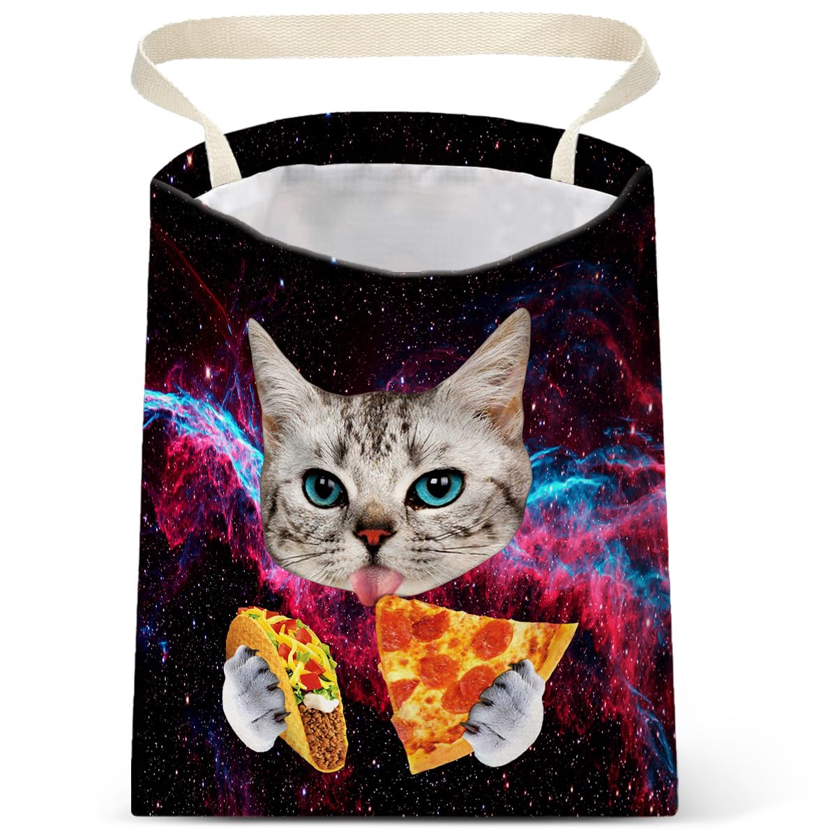 IRADA Car Trash Bag Hanging No Snap Small Garbage Bag for Car Back Seat Cute Printed One-Handed Strap Trash Bags Car Accessories-Wildflowers-Black Car Trash Bags