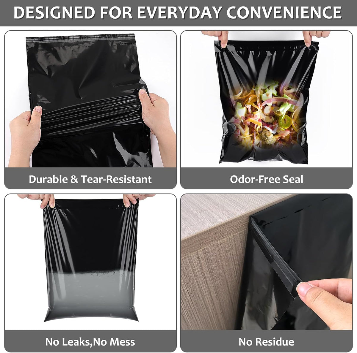 Accmor Hanging Car Trash Bags, 30 Count Disposable Garbage Bags, 2 Gallon Large Capacity Headrest Waist Bin for Sedan, SUV, Truck, RV, Easy Tear Roll, Easy Stick-On, Leak-proof