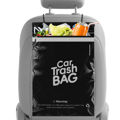 50 Bags Hanging Car Trash Bags Disposable, 2 Gallon Car Garbage Bags. Black