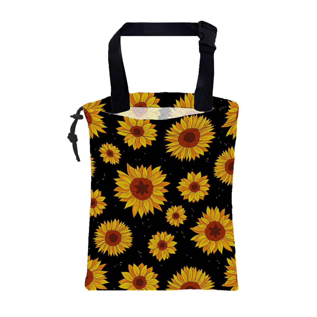 Car Garbage Bag Mountain Lake and Sunrise Drawstring Car Trash Bag Hanging for Back Seat with Adjustable Buckle Canvas Vehicle Trash Can Easy-to-Install